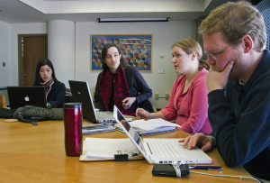 Cat, Omar, Christina, and Gab planning TLAM in 2009.